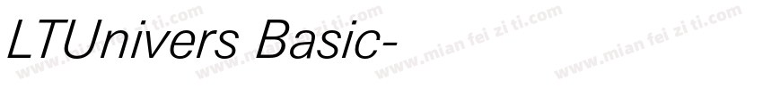 LTUnivers Basic字体转换